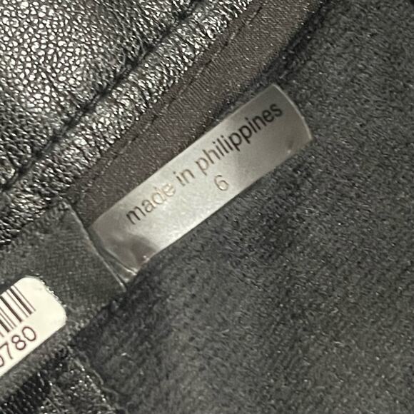 Natori Faux Vegan Leather Wide-Leg Crop Pants Size 6 - Picture 9 of 10